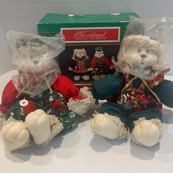 1995 House of Lloyd Christmas Around The World "Hip & Hop" Bunnies w/Box VINTAG - Picture 1 of 7